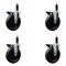 Service Caster 6'' Phenolic Swivel 1'' Expanding Stem Caster Set with Brake, 4PK SCC-EX20S615-PHS-PLB-1-4 - alternate 1